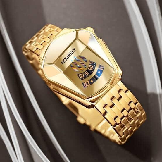 Luxury Locomotive Watch HOURSLY Brand Trend Cool Men’s Wrist Watch Stainless Steel Technology Fashion Quartz Watch For Men