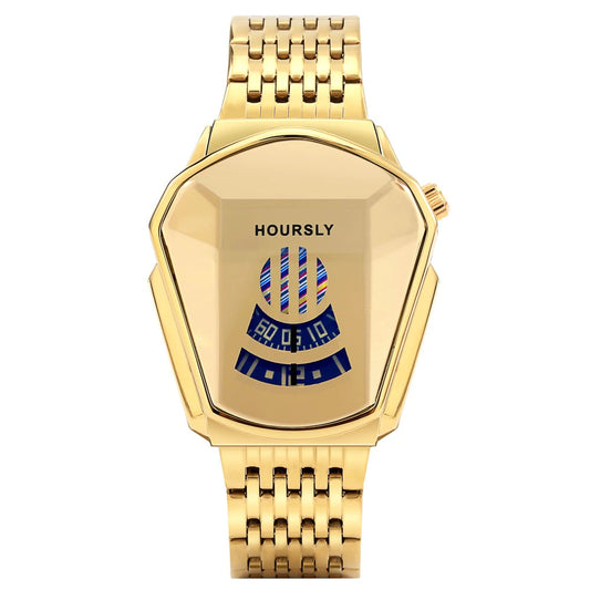 Luxury Locomotive Watch HOURSLY Brand Trend Cool Men’s Wrist Watch Stainless Steel Technology Fashion Quartz Watch For Men